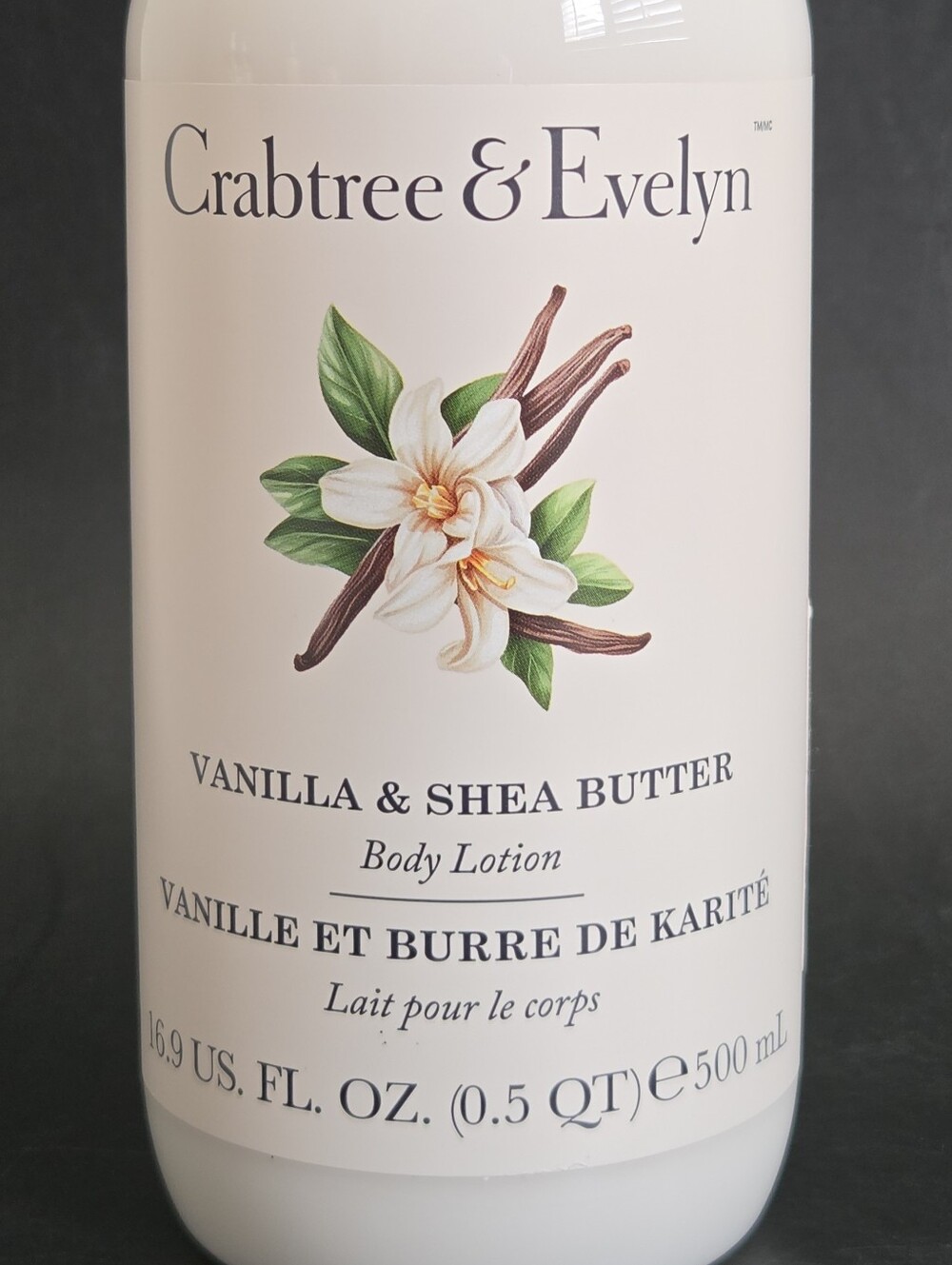 Crabtree & Evelyn VANILLA SHEA BUTTER Body Lotion 16.9 oz 500ml